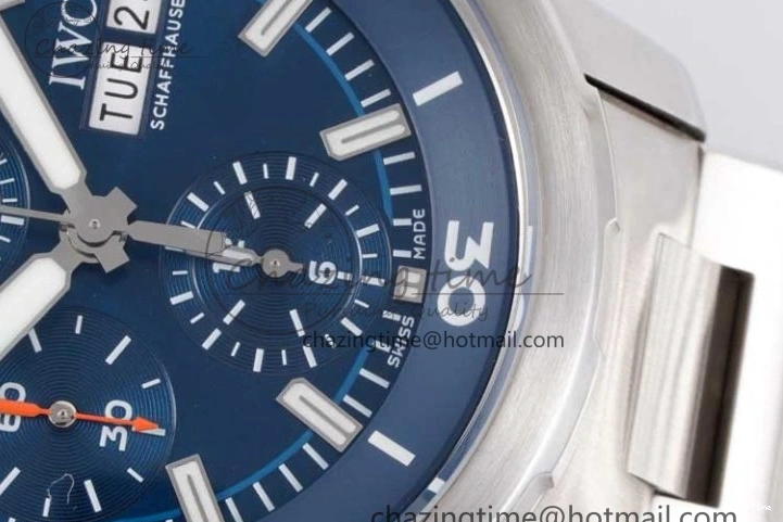MIROTIME 0302 Aquatimer Chrono SS V6SF 1:1 Best Edition Blue Dial on SS Bracelet A Modern 7032